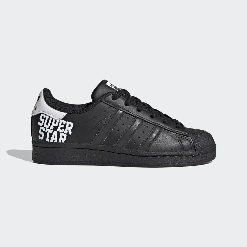 Adidas Boys' Superstar Originals Shoes Black/White Ireland FV3740